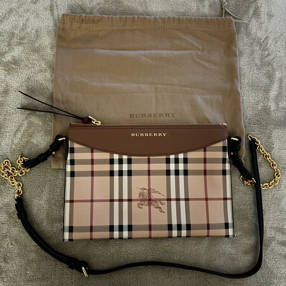 Burberry Hymarket Harris Crossbody Bag